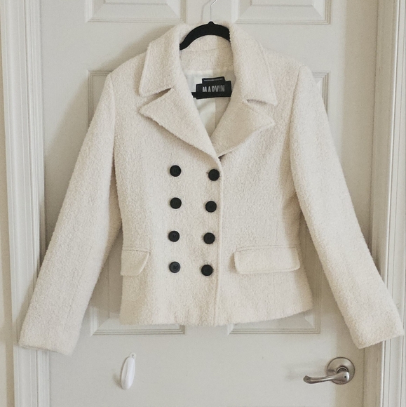 Marvin Richards Cream Jacket Coat Elegant Wear Elegant Wear Career Minimalist - Picture 8 of 16